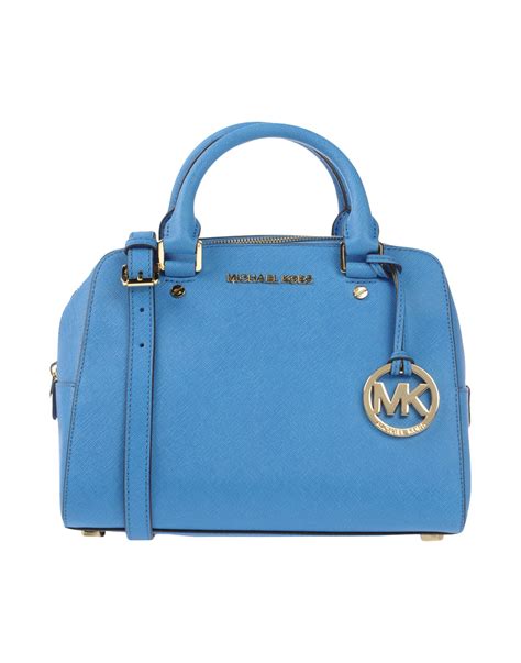 blaue michael kors tasche|michael kors opened satchel purse.